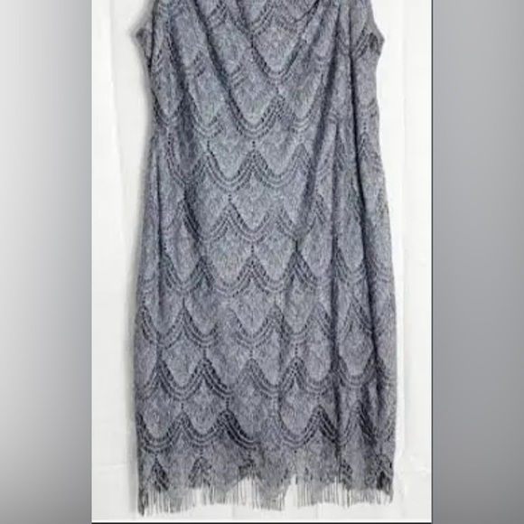 SL Fashions Metallic Lace Crochet Women’s Party Dress, 18W - Picture 3 of 6